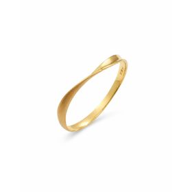 Imagem do produto Anel Torcido Aro Fino Fosco e Liso em Ouro 18K