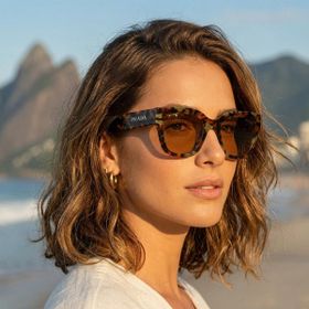 Imagem do produto Óculos Solar Prada Quadrado Turtle com Lente Marrom em Acetato
