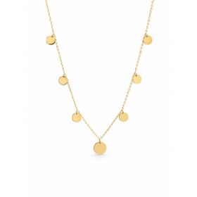 Imagem do produto Colar com 7 Medalhas Redondas Liso em Ouro 18K