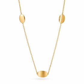 Imagem do produto Colar com Medalhas Ovais Liso e Fosco em Ouro 18K