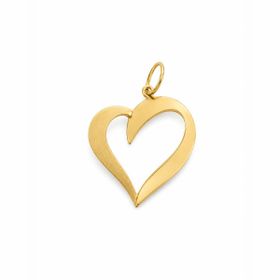 Imagem do produto Pingente Coração Orgânico Liso e Fosco em Ouro 18K