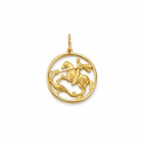 Imagem do produto Pingente São Jorge Fosco Vazado em Ouro 18K