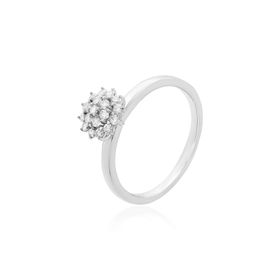 Imagem do produto Anel Moissanite Flor de 15 Pontos de Luz em Prata 925