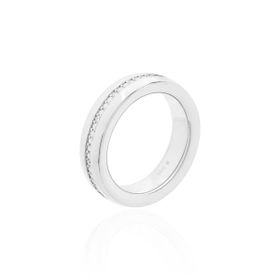 Imagem do produto Anel Moissanite Aliança Inteira com uma Fileira Cravejada 1MM em Prata 925