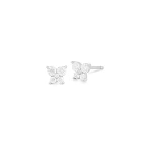 Imagem do produto Brinco Flor de Moissanites 3MM Pontos de Luz em Prata 925