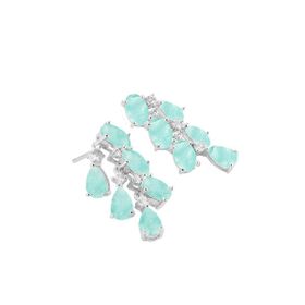 Imagem do produto Brinco Ocean Cascata de Franja de Gotas Paraíba em Prata 925