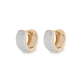 Imagem do produto Brinco Moissanite Piercing de Encaixe Cravejado com Moissanites 1MM em Prata 925 Folheado a Ouro 18K