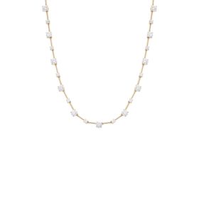 Imagem do produto Colar Moissanite Fio Faca com Pontos de Luz 5MM em Prata 925 Folheado a Ouro 18K