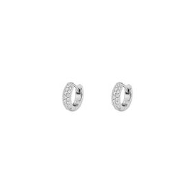 Imagem do produto Brinco Argola de Click com Pavê de Moissanite em Prata 925