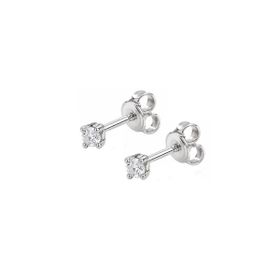 Imagem do produto Brinco Moissanite 2MM Solitário 4 Garras Ponto de Luz em Prata 925