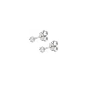 Imagem do produto Brinco Moissanite 3MM Solitário 2 Garras Ponto de Luz em Prata 925
