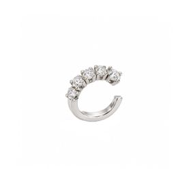 Imagem do produto Brinco Piercing Moissanite 3.5MM com 5 Pedras no Aro em Prata 925