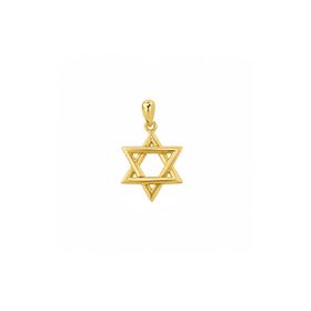Imagem do produto Pingente Estrela de Davi Liso em Prata 925 Folheado a Ouro 18K