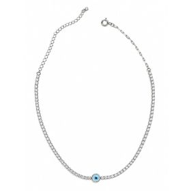 Imagem do produto Colar Chocker Riviera de Zircônia com Olho Grego em Prata 925