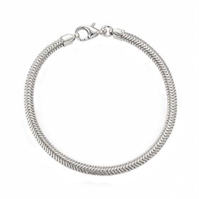 Imagem do produto Pulseira Lisa 18CM Malha Snake em Prata 925