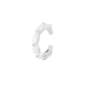 Imagem do produto Brinco Moissanite Piercing Fake com Navetes 2.5MM em Prata 925