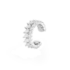 Imagem do produto Brinco Moissanite Piercing Fake Cravejado com Gotas e Pontos de Luz em Prata 925
