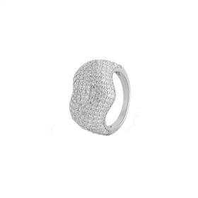 Imagem do produto Anel Moissanite Bombê Inteiramente Cravejado 1MM em Prata 925