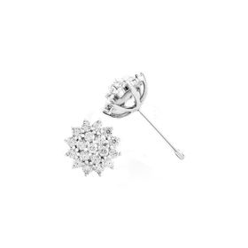 Imagem do produto Brinco Moissanite Chuveirinho com Pontos de Luz 1.5MM em Prata 925