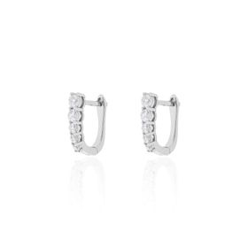 Imagem do produto Brinco Moissanite 3.25MM Argola Click Cravejada Decrescente em Prata 925