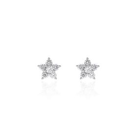 Imagem do produto Brinco Estrela com Pontos de Luz Zircônias em Prata 925