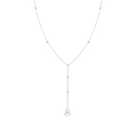 Imagem do produto Colar Gravatinha com Pontos de Luz e uma Gota Pendente em Prata 925
