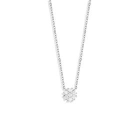 Imagem do produto Colar Moissanite Floco com Pontos de Luz 1.6MM em Prata 925