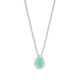 Imagem do produto Colar Ocean Gota Paraíba com Cravação de Pontos de Luz Moissanite em Prata 925