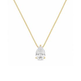 Imagem do produto Colar Gota Zircônia 3 Garras Folheado a Ouro 18K