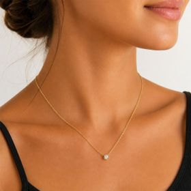 Imagem do produto Colar Solitário Ponto de Luz Folheado a Ouro 18K