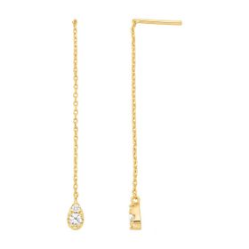 Imagem do produto Brinco Ear Line com Zircônia Crystal Line Folheado a Ouro 18K