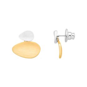 Imagem do produto Brinco Stud Mix Fosco Shape Cut Folheado a Ouro 18K