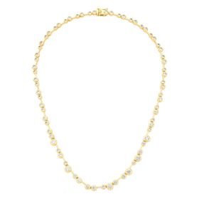 Imagem do produto Colar Crystal Line com Zircônias Ponto de Luz Caixa Inglesa Folheado a Ouro 18K