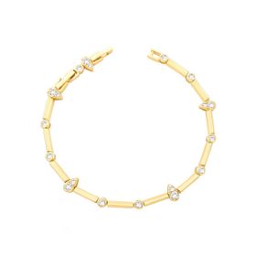 Imagem do produto Pulseira com Zircônias Dots Pontos de Luz Folheado a Ouro 18K