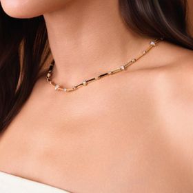 Imagem do produto Colar com Zircônias Dots Pontos de Luz Folheado a Ouro 18K