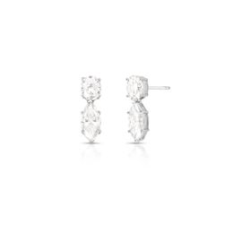 Imagem do produto Brinco Moissanite Pêndulo Oval e Navete em Prata 925