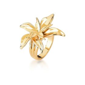 Imagem do produto Anel de Flor Liso Folheado a Ouro 18K