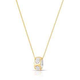Imagem do produto Colar com Pingente Passante Entrelaçado MIX Cravejado Folheado a Ouro 18K
