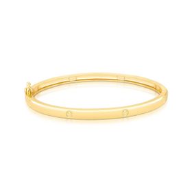 Imagem do produto Pulseira Bracelete Rígido de Parafuso Liso Folheado a Ouro 18K
