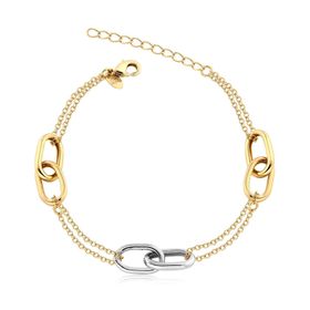 Imagem do produto Pulseira com Elos Alongados MIX Folheado a Ouro 18K