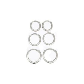 Imagem do produto Brinco Trio de Argolinhas Click Liso em Prata 925