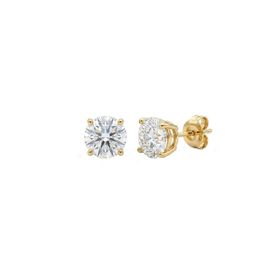 Imagem do produto Brinco Solitário Ponto de Luz 7MM Zircônia Folheado a Ouro 18K