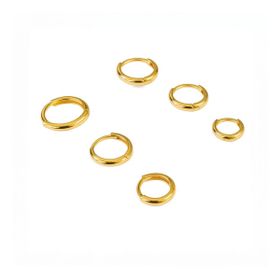 Imagem do produto Brinco Trio de Argolinhas Click Liso Folheado a Ouro 18K