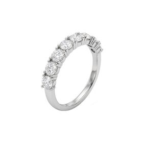 Imagem do produto Anel 8 Moissanites 3.5MM no Aro Pontos de Luz em Prata 925