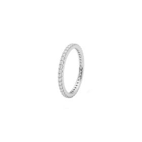Imagem do produto Anel Moissanite Aliança Inteira Cravejada 1.2MM em Prata 925
