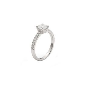 Imagem do produto Anel Moissanite Solitário Ponto de Luz 6MM com Cravação na Volta em Prata 925
