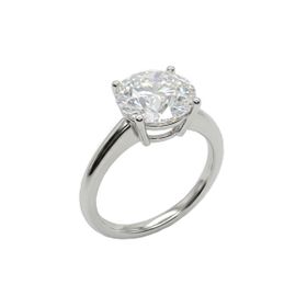 Imagem do produto Anel Solitário Moissanite Ponto de Luz 10MM e Aro Liso em Prata 925