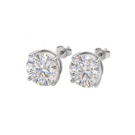 Imagem do produto Brinco Moissanite Solitário 4 Garras Ponto de Luz 10MM em Prata 925