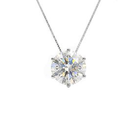 Imagem do produto Colar Moissanite Solitário 6 Garras Ponto de Luz 12MM em Prata 925