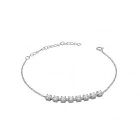 Imagem do produto Pulseira Moissanite com Pontos de Luz 3MM Centralizados em Prata 925